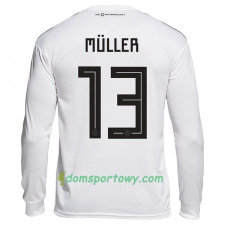 Koszulka Niemcy Muller 13 Domowe Koszulki Piłkarskie Mistrzostwa Świata 2018 Długi Rękaw